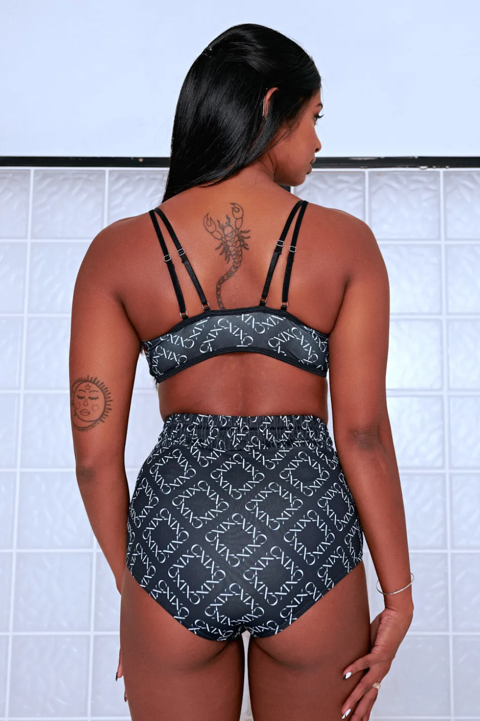 Women CXIX Leggings & Bikers*119 Chaps - Black With Print