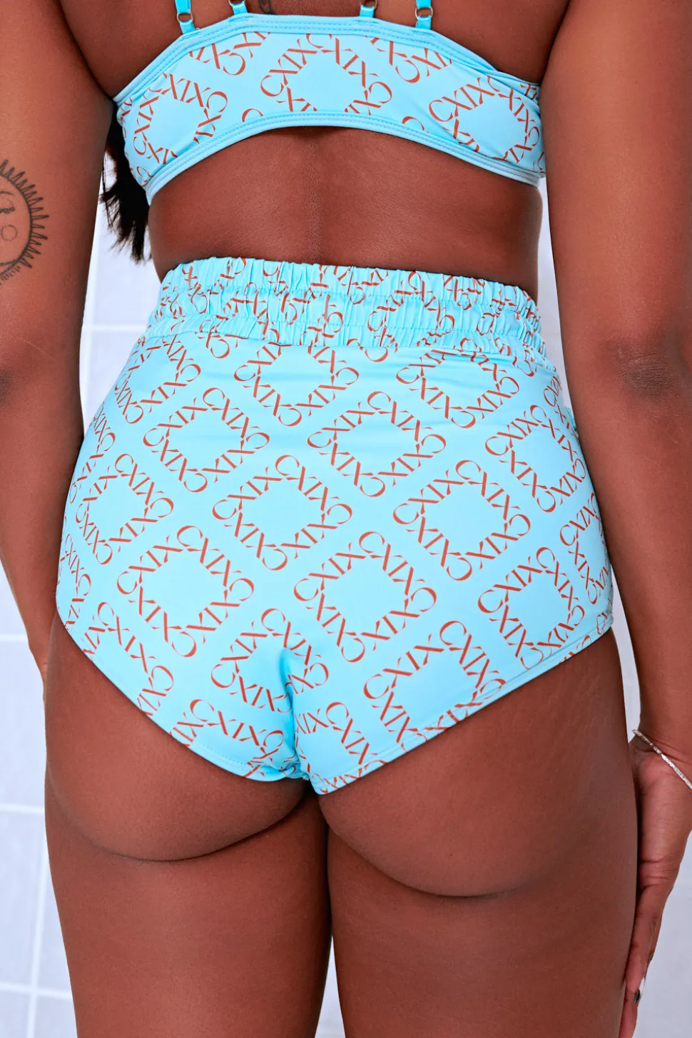 Women CXIX Leggings & Bikers*119 Chaps - Blue With Print