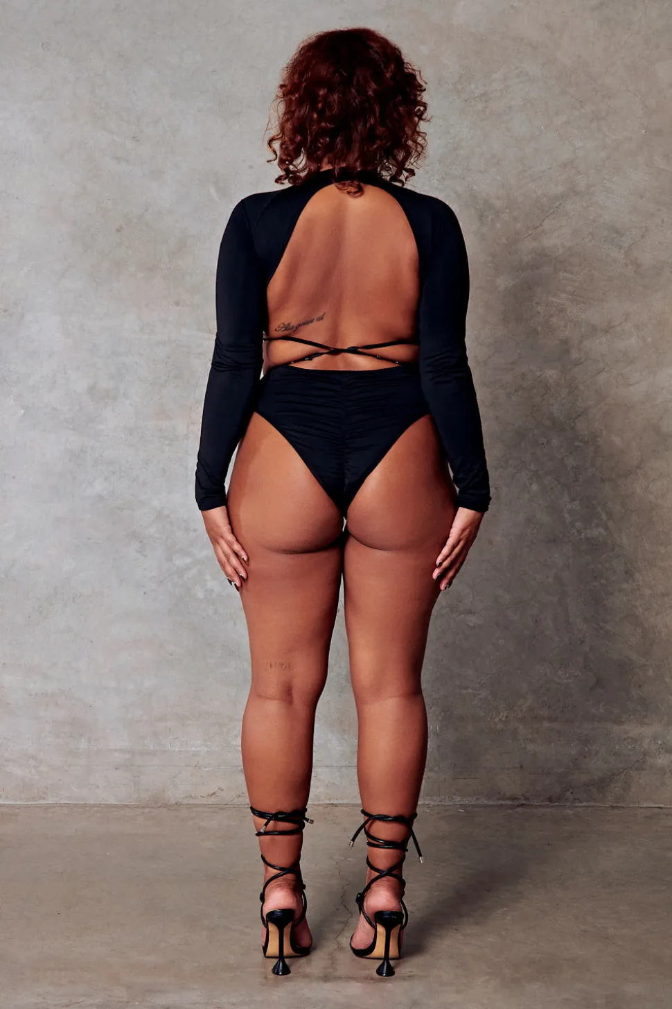 Women CXIX Body & Jumpsuits*119 Plunge Bodysuit - Black