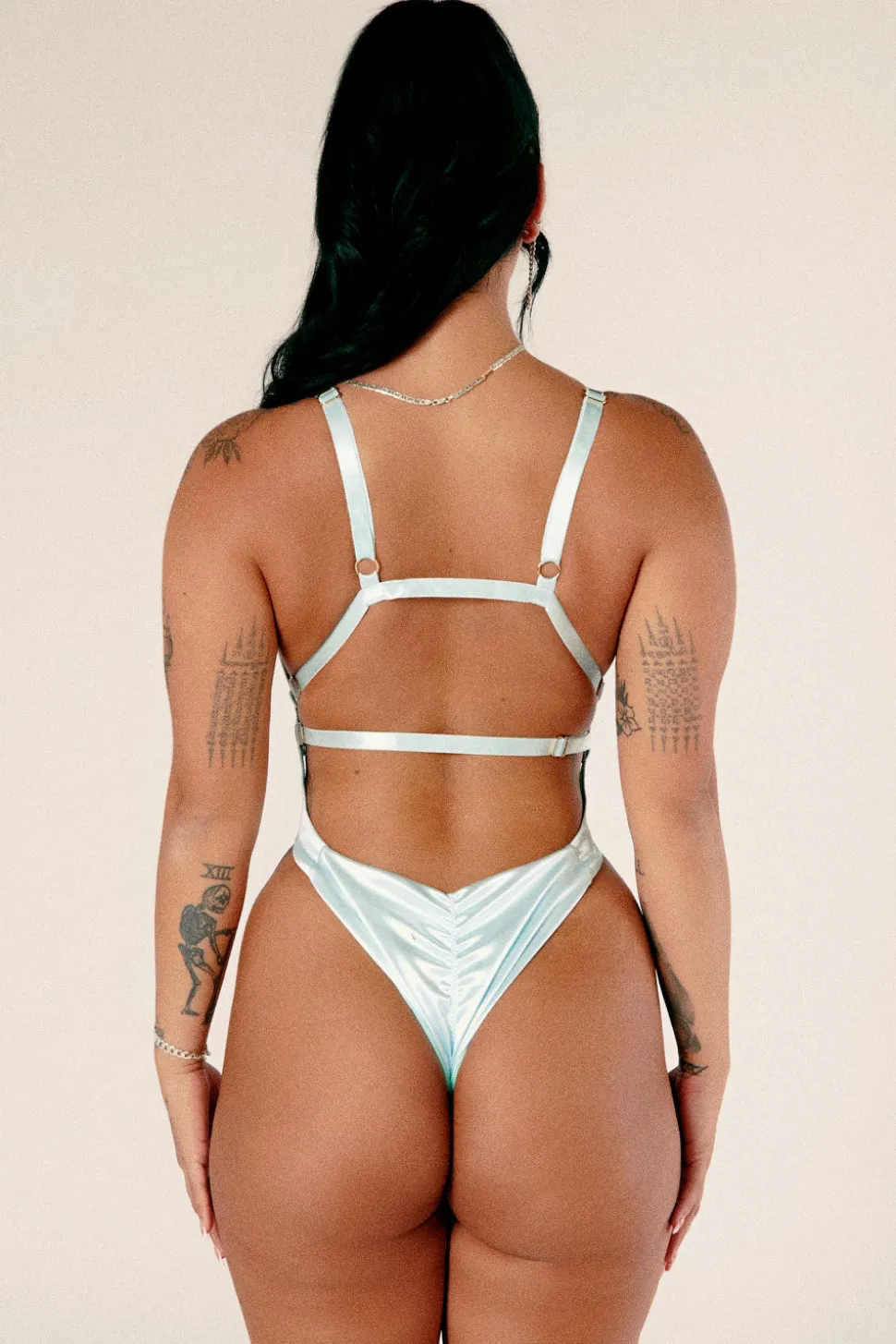 Women CXIX Body & Jumpsuits*Aphrodite Bodysuit - Blue Satin