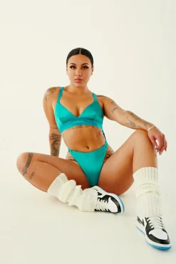 Women CXIX Body & Jumpsuits*Aphrodite Bodysuit - Turquoise Satin