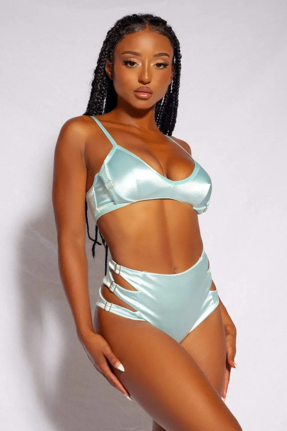 Women CXIX High Waisted Bottoms*Aphrodite High Waist Bottoms - Blue