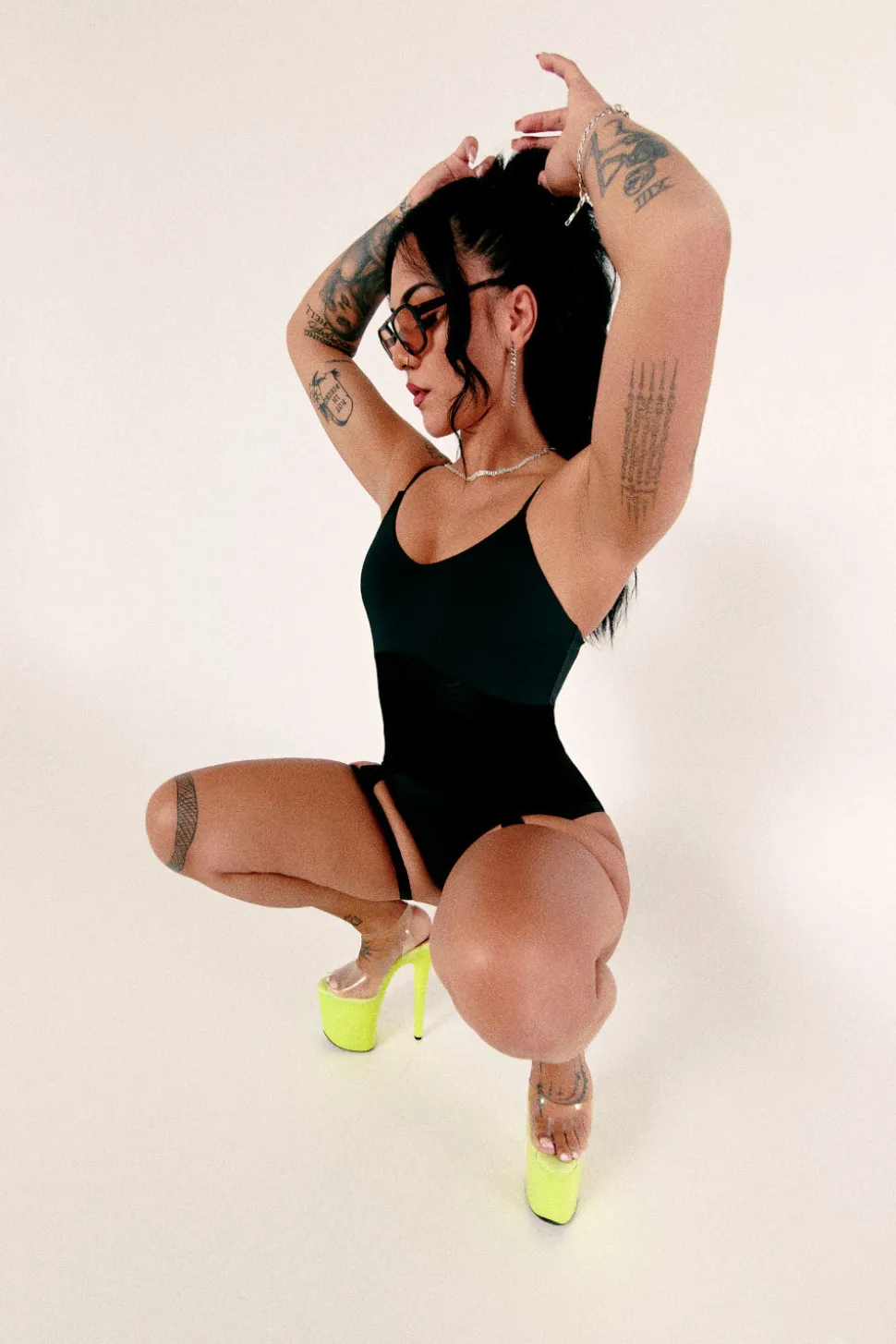 Women CXIX Body & Jumpsuits*Baddies Garter Bodysuit - Black