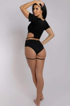 Women CXIX Tees & Tops*Baddies T-Shirt Garter - Black