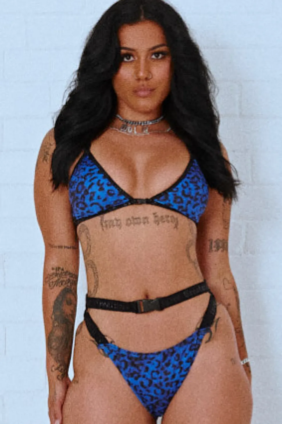 Women CXIX Tees & Tops*Buckle Up Triangle Top - Electric Leopard