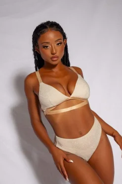 Women CXIX High Waisted Bottoms*Cora High Waisted Bottoms - Champagne No Garter