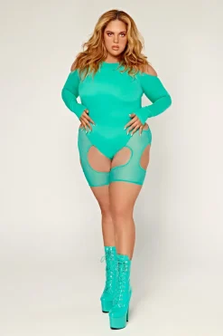 Women CXIX Body & Jumpsuits*Dollhaus Mesh Bodysuit - Aqua