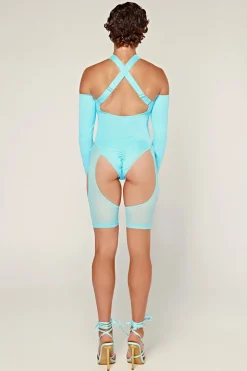 Women CXIX Body & Jumpsuits*Dollhaus Mesh Bodysuit - Blue