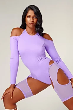 Women CXIX Body & Jumpsuits*Dollhaus Mesh Bodysuit - Purple