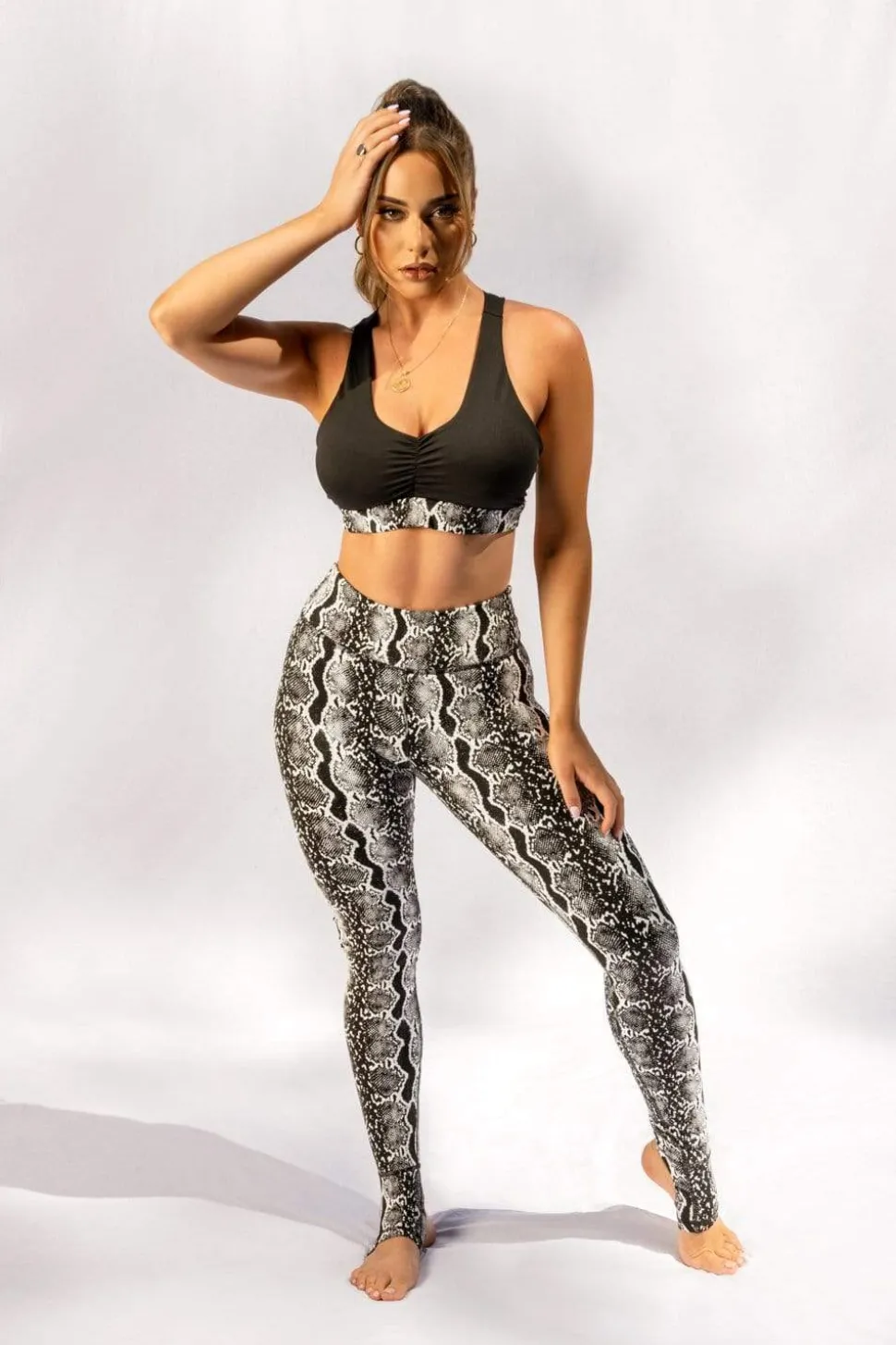 Women CXIX Gecko Grip™ Apparel*Gecko Grip™ Leggings: Black Mamba