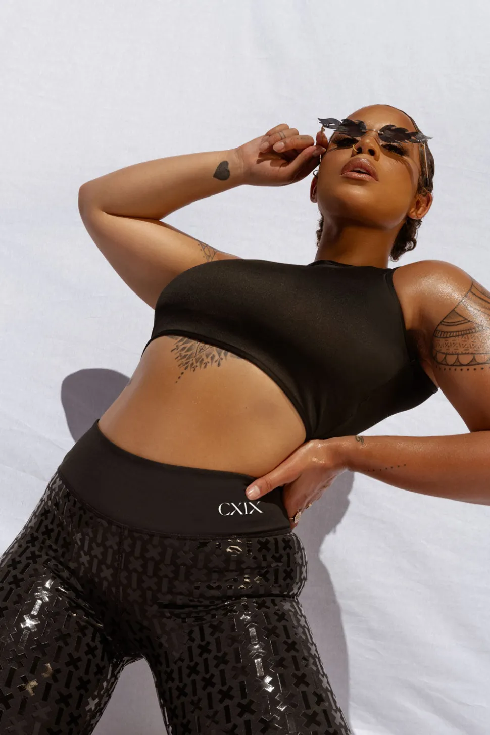 Women CXIX Leggings & Bikers*Gecko Grip™ Leggings: Black