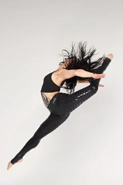 Women CXIX Gecko Grip™ Apparel*Gecko Grip™ Leggings: Black Waistband Grip