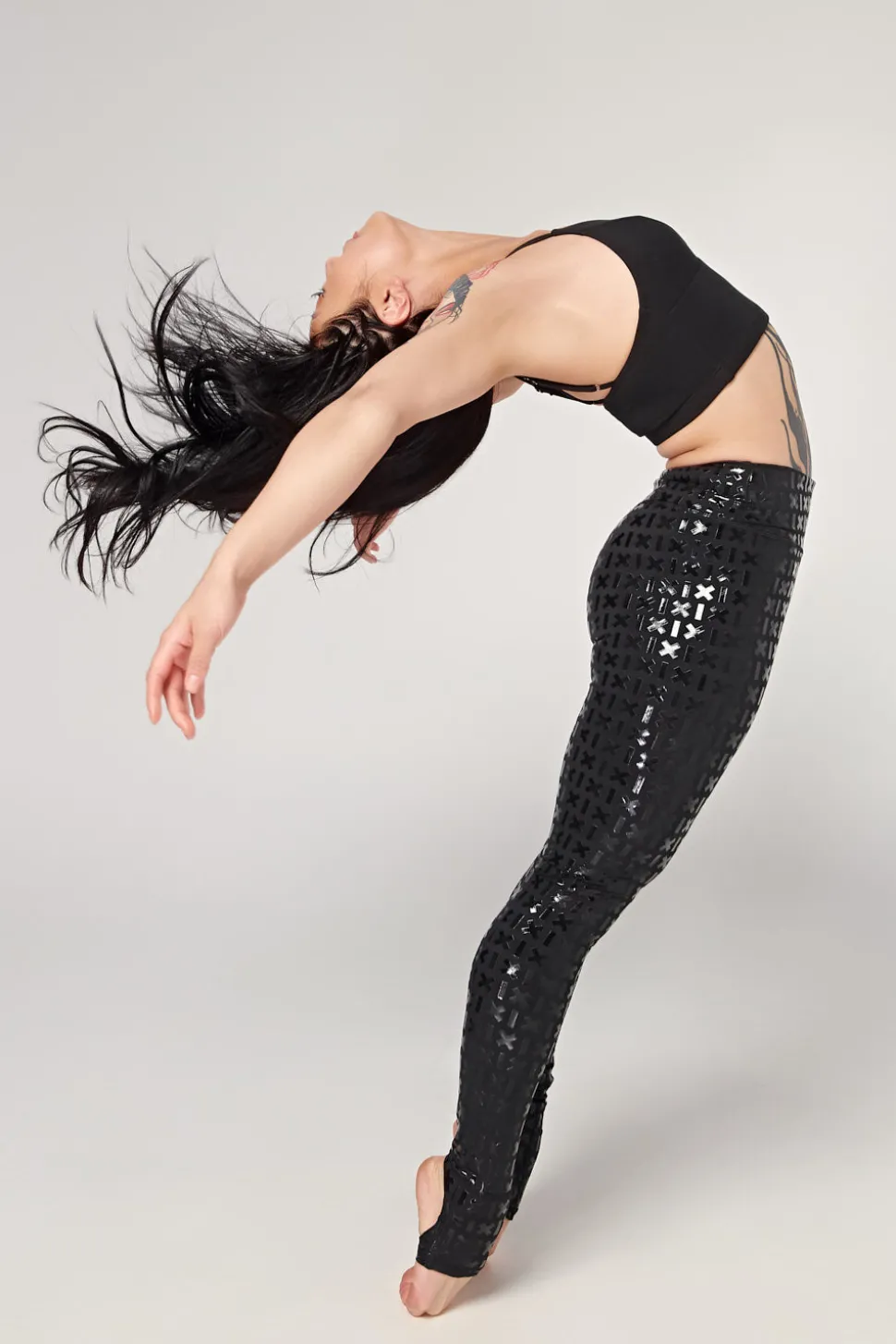Women CXIX Gecko Grip™ Apparel*Gecko Grip™ Leggings: Black Waistband Grip