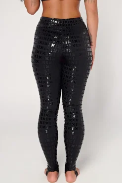Women CXIX Gecko Grip™ Apparel*Gecko Grip™ Leggings: Black Waistband Grip