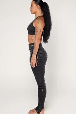 Women CXIX Gecko Grip™ Apparel*Gecko Grip™ Leggings: Black Waistband Grip