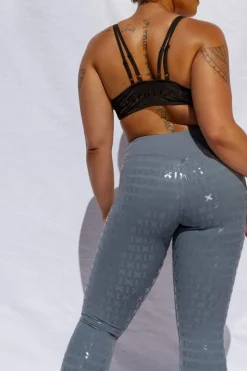 Women CXIX Leggings & Bikers*Gecko Grip™ Leggings: Steel Blue