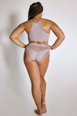Women CXIX High Waisted Bottoms*High Waisted Bottoms - Lilac Snake