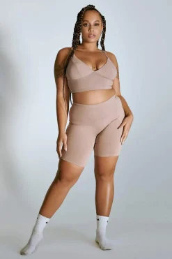 Women CXIX Leggings & Bikers*Luxlounge Biker Shorts - Taupe
