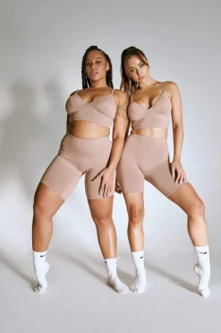 Women CXIX Leggings & Bikers*Luxlounge Biker Shorts - Taupe