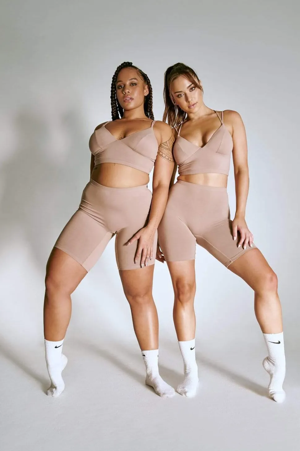 Women CXIX Leggings & Bikers*Luxlounge Biker Shorts - Taupe