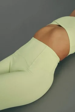 Women CXIX Leggings & Bikers*Move It Ribbed Corset Leggings - Appletini