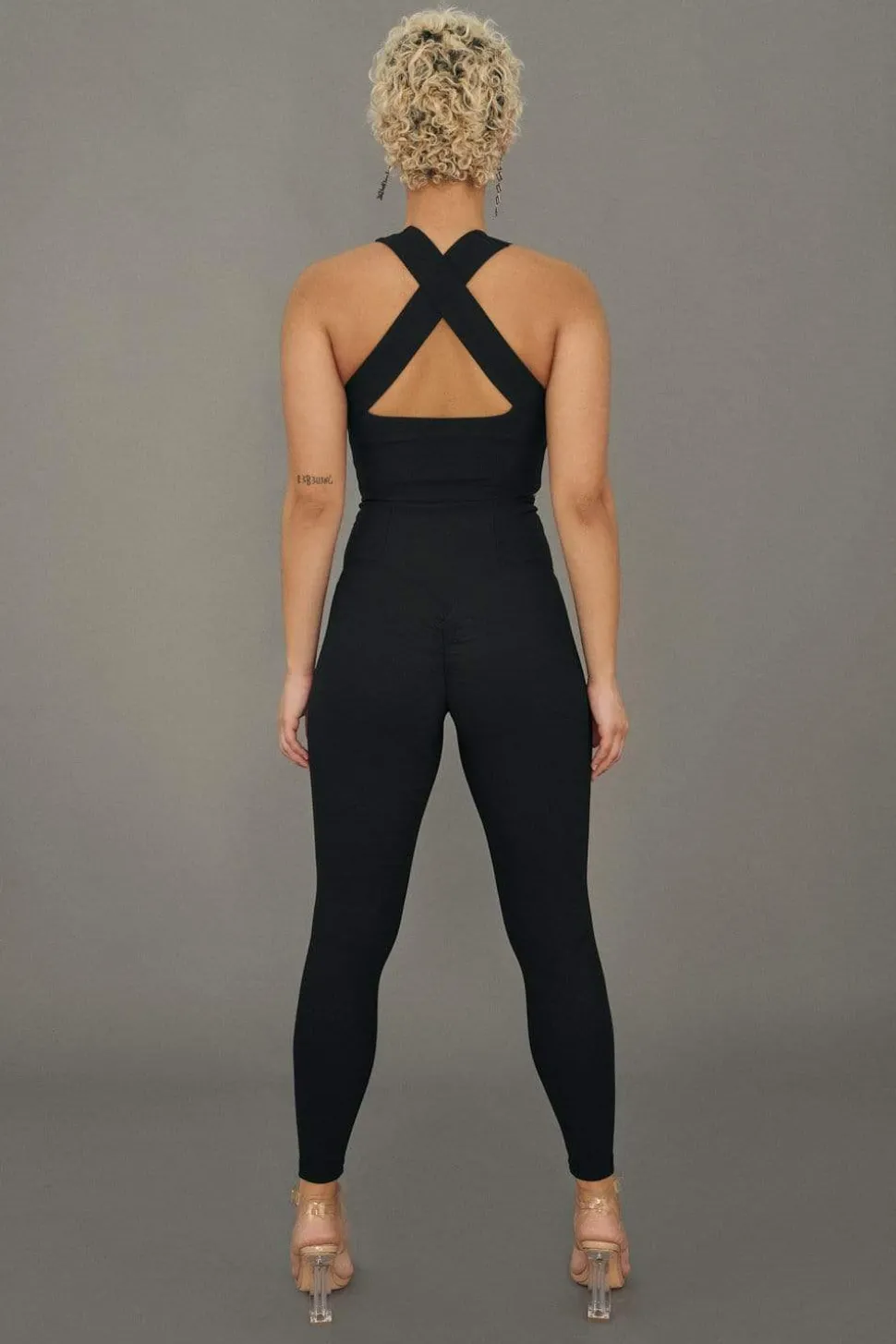 Women CXIX Leggings & Bikers*Move It Ribbed Corset Leggings - Black