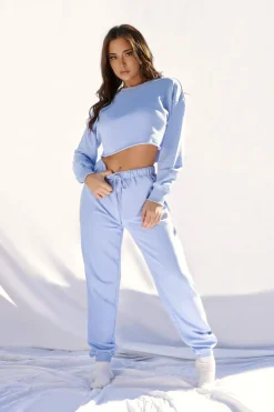 Women CXIX Tees & Tops*Oversized Cropped Jumper - Powder Blue