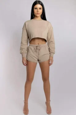 Women CXIX Tees & Tops*Oversized Cropped Jumper - Fawn