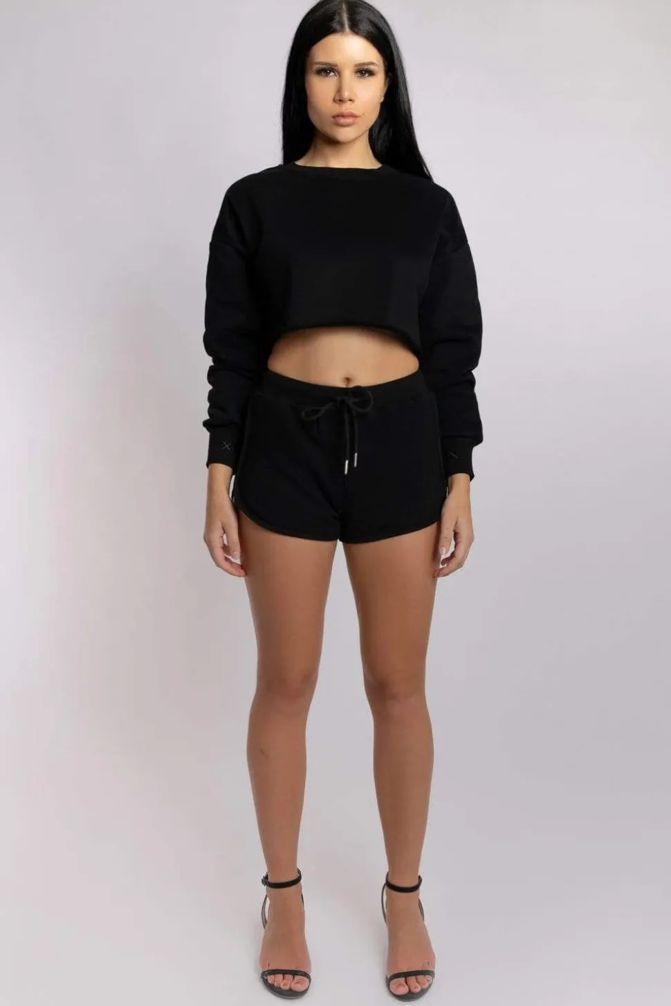 Women CXIX Tees & Tops*Oversized Cropped Jumper - Black