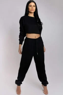 Women CXIX Tees & Tops*Oversized Cropped Jumper - Black