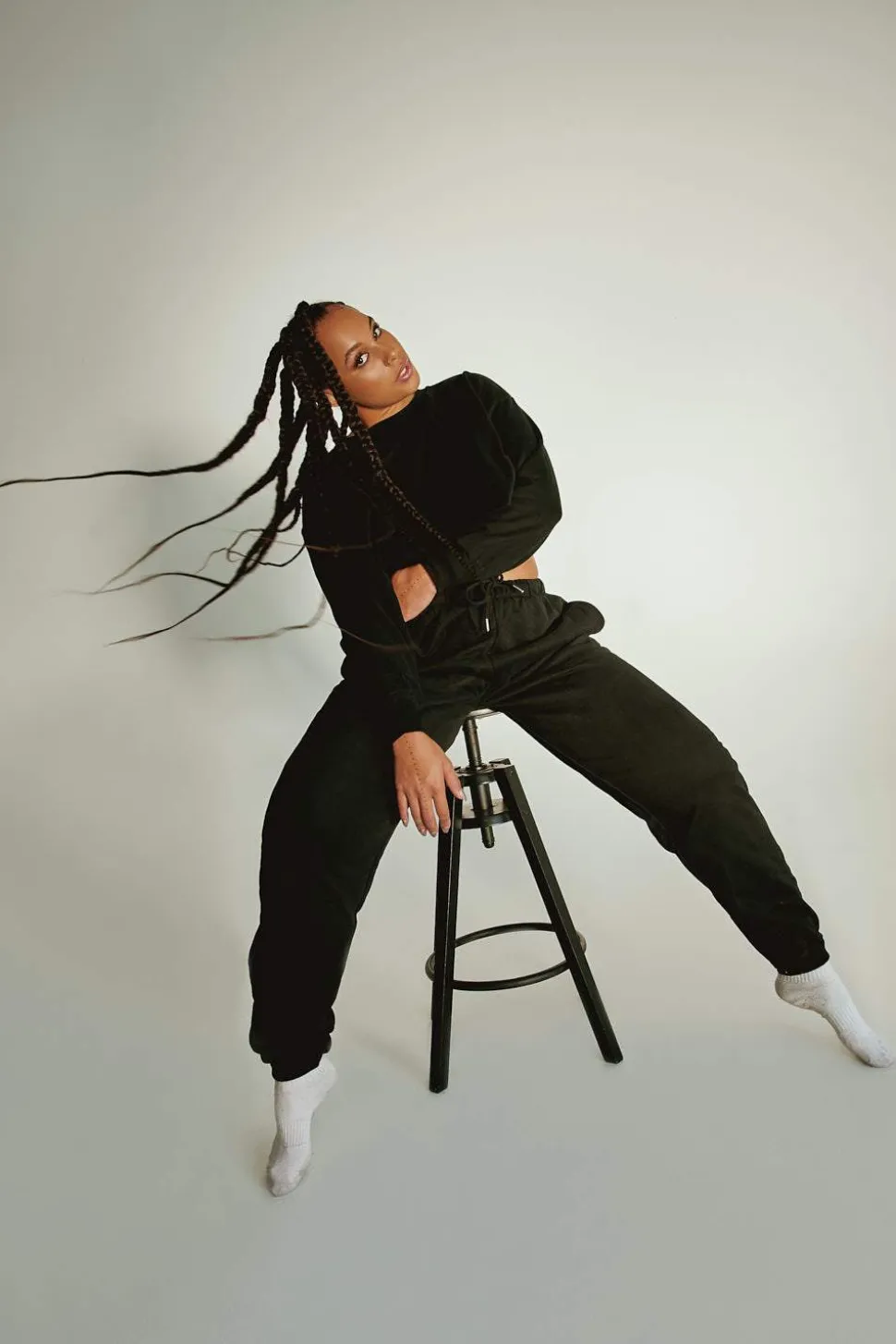 Women CXIX Tees & Tops*Oversized Cropped Jumper - Black