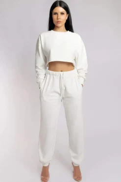 Women CXIX Joggers & Jumpers*Oversized Cropped Jumper - Ecru