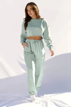 Women CXIX Tees & Tops*Oversized Cropped Jumper - Sage