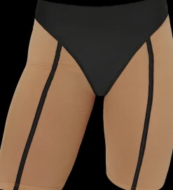 Women CXIX Leggings & Bikers*Silhouette Biker Shorts - Black With Cream Mesh