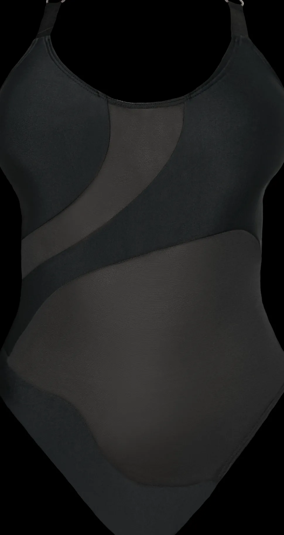 Women CXIX Body & Jumpsuits*Silhouette One-Piece Body Suit - Black With Black