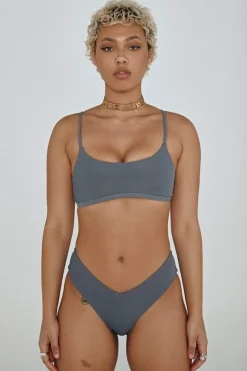 Women CXIX Cheeky Bottoms*The Hills Bottoms - Ribbed Dark Grey