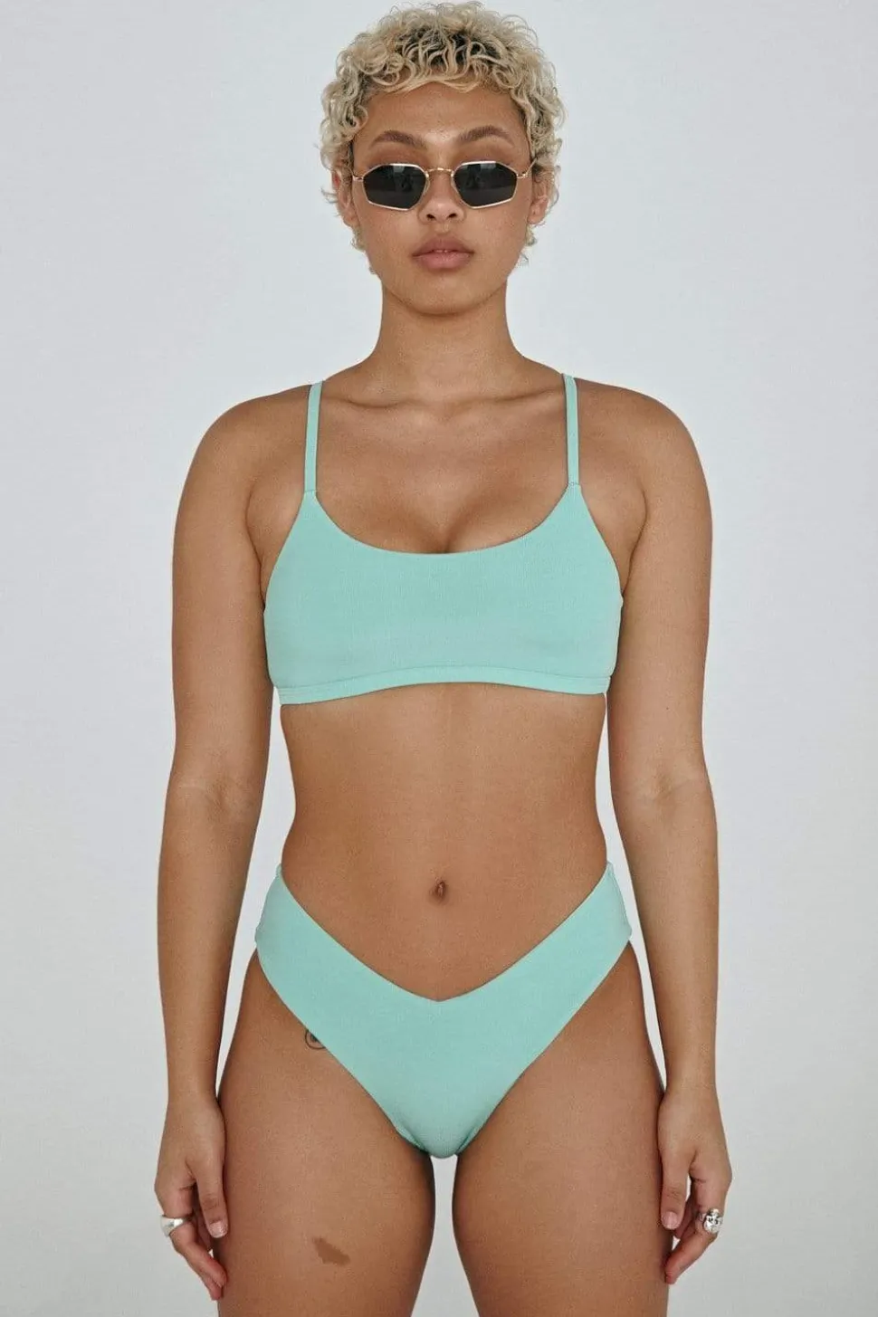 Women CXIX Cheeky Bottoms*The Hills Bottoms - Ribbed Mint